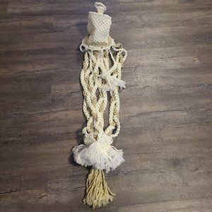 Vintage Large Boho Macrame Hanging Plant Holder Handmade 6ft